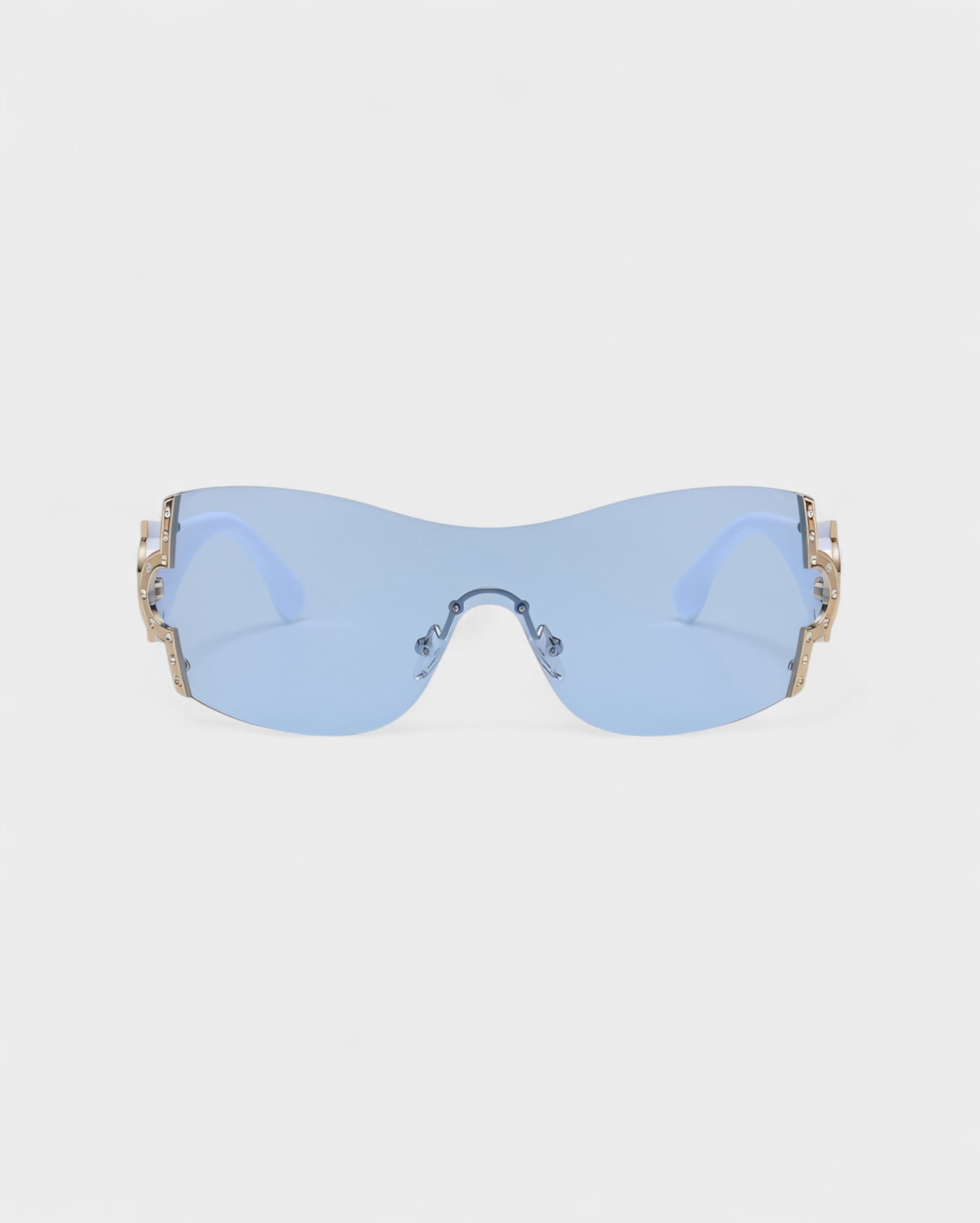 YORAYA Shield Rimless Oversized Sunglasses