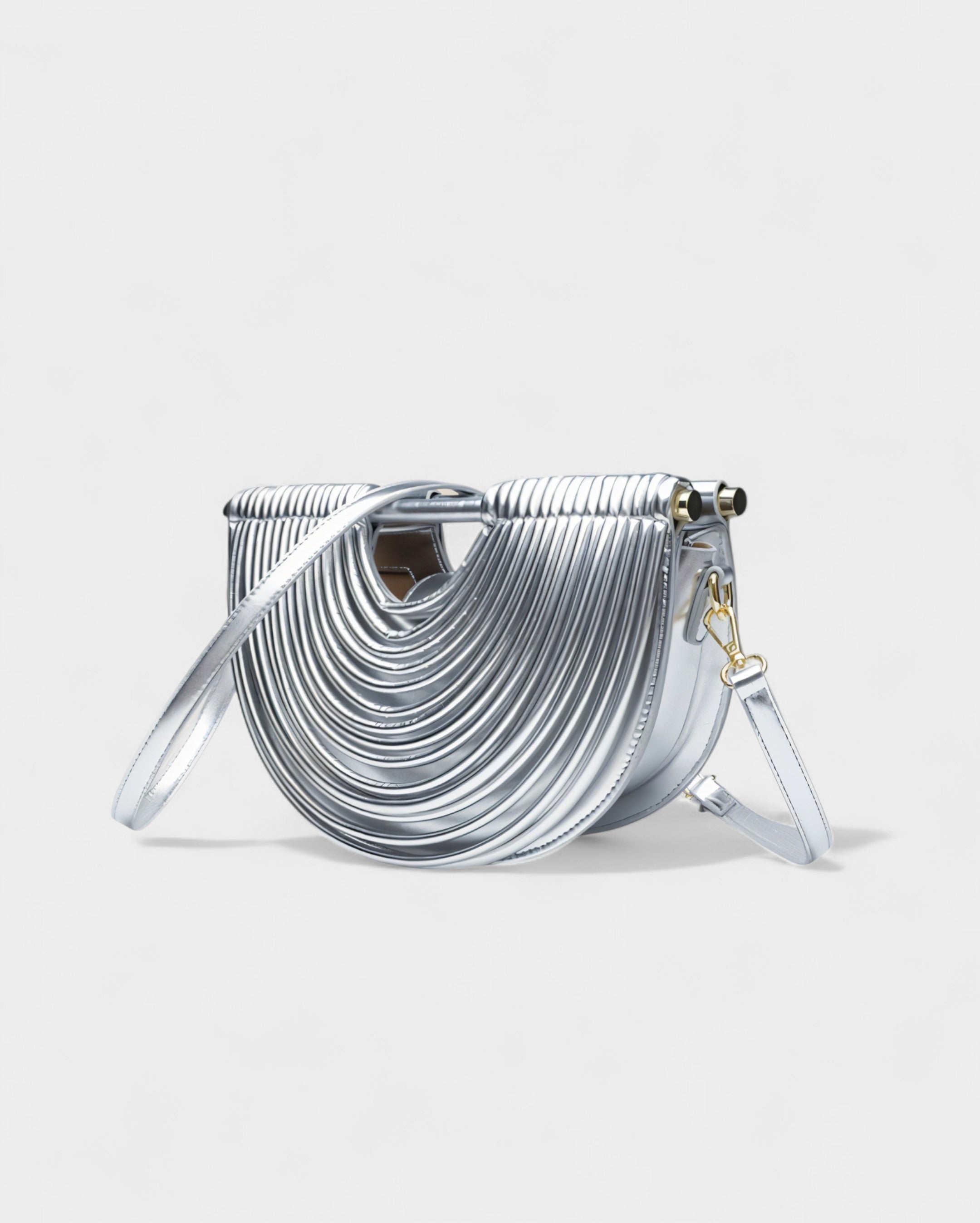CANYA Textured Half-Moon Crossbody Clutch