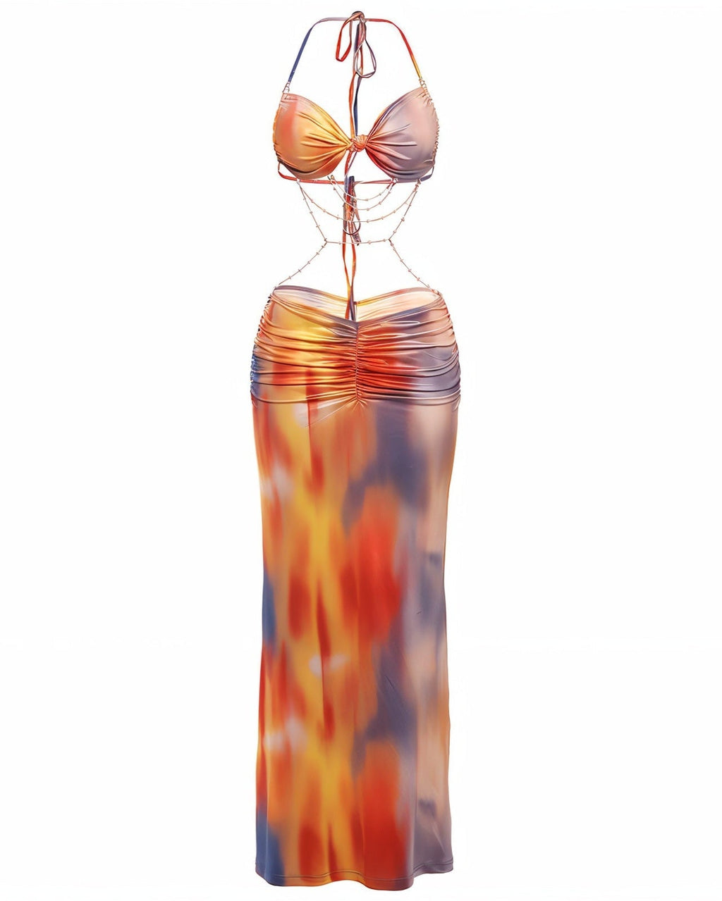 Zulema Chain Detail Cutout Maxi Dress