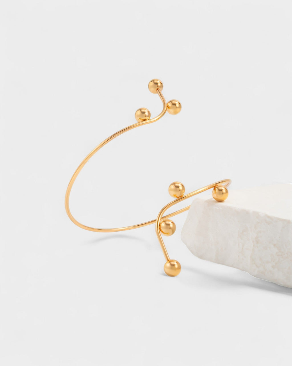 Metal Ball Accent Arm Cuff Bracelet