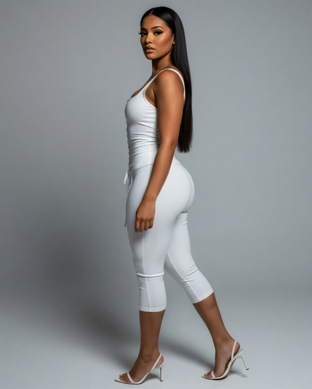 MATILDA Lace Up Top & Capri Pants Set