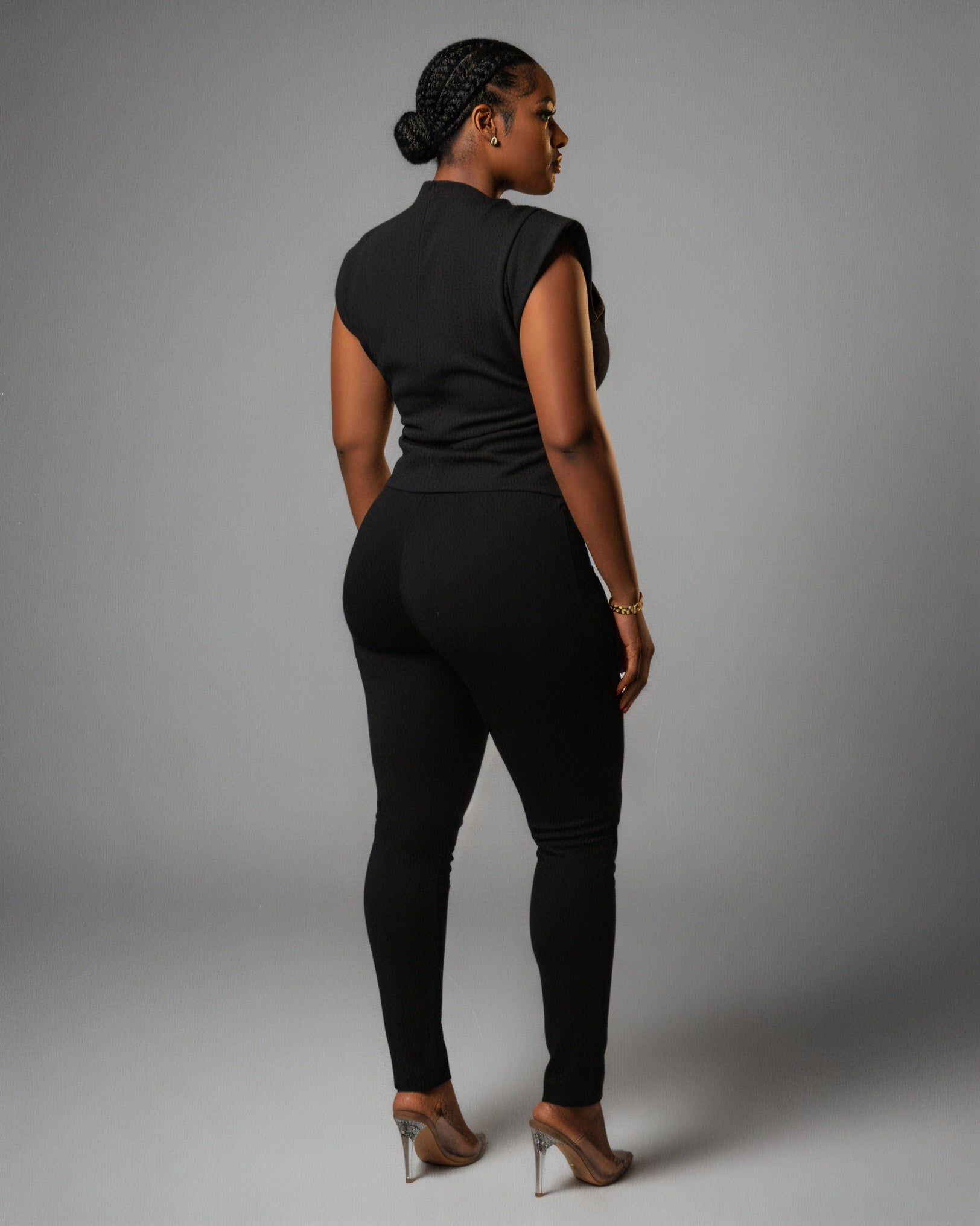 ALARMA Sculpted Asymmetric Draped Top