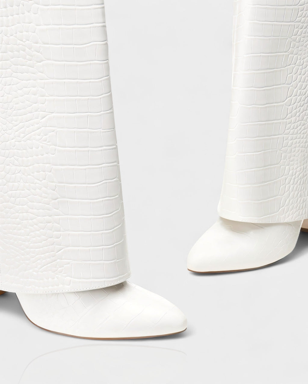 MAISY Straight Faux Crocodile Boots