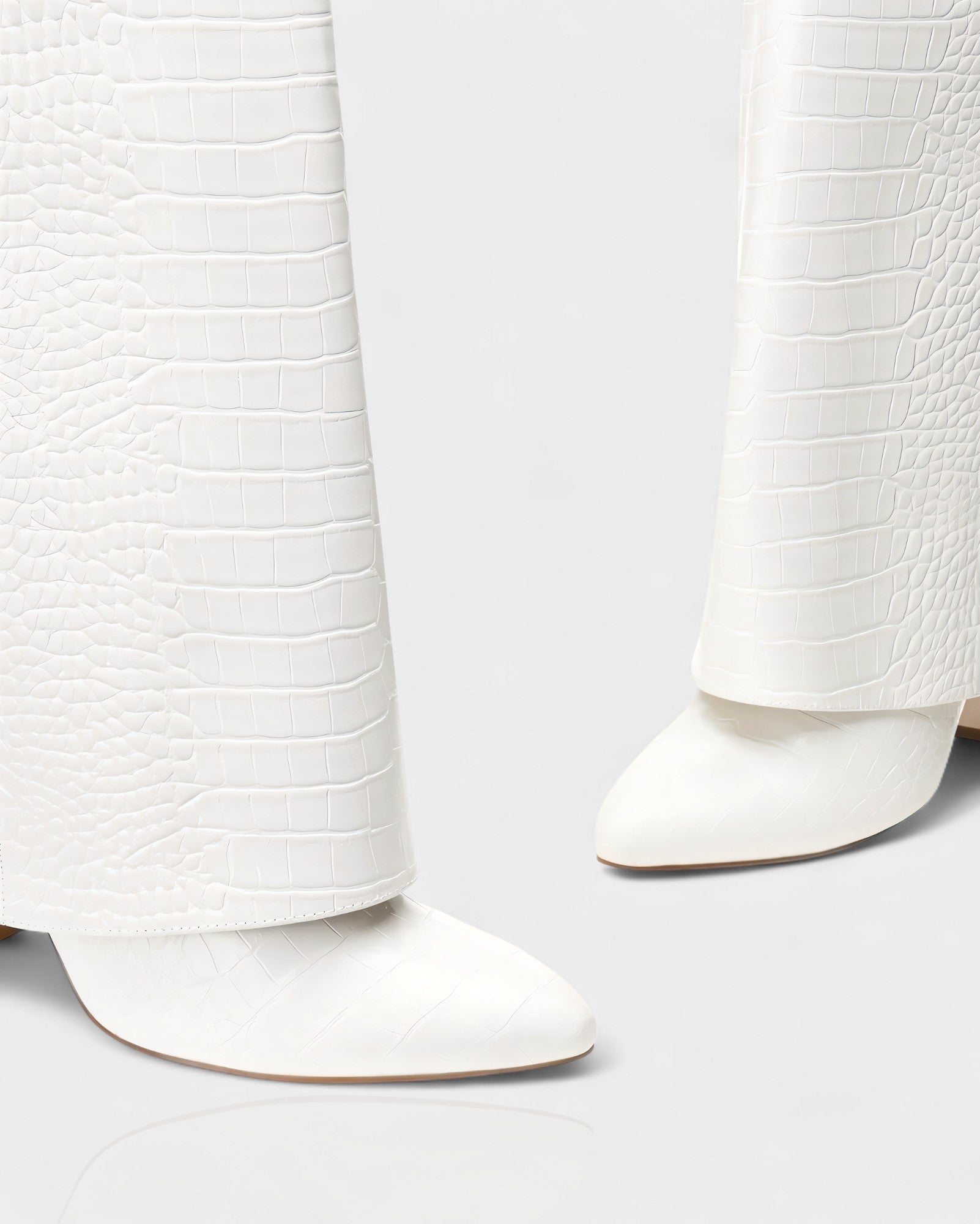 MAISY Straight Faux Crocodile Boots