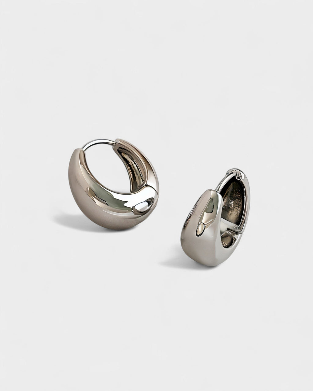 Sculpted Huggie Hoop Earrings