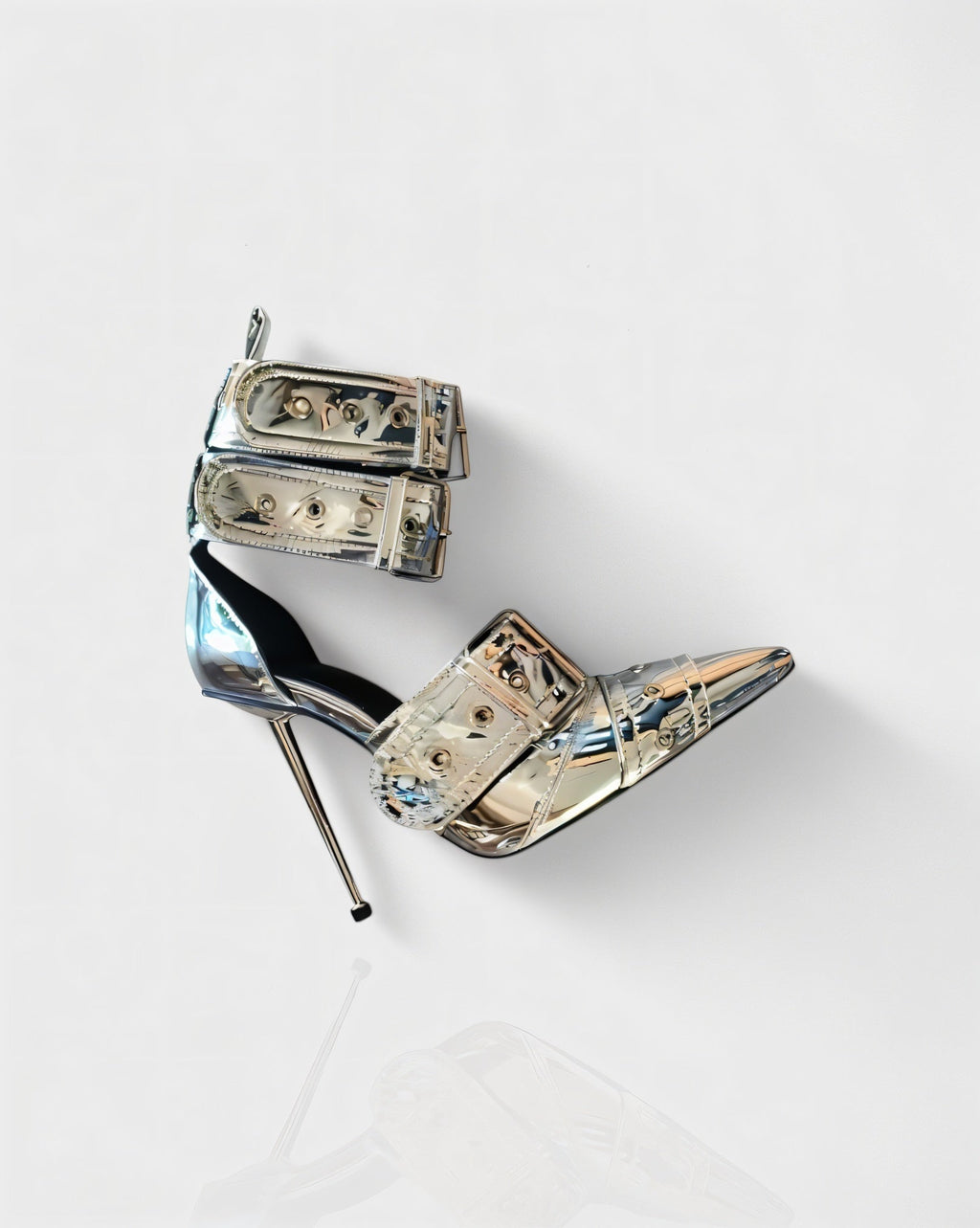 MARILYN Buckle Strap Pointed-Toe Stiletto Heels