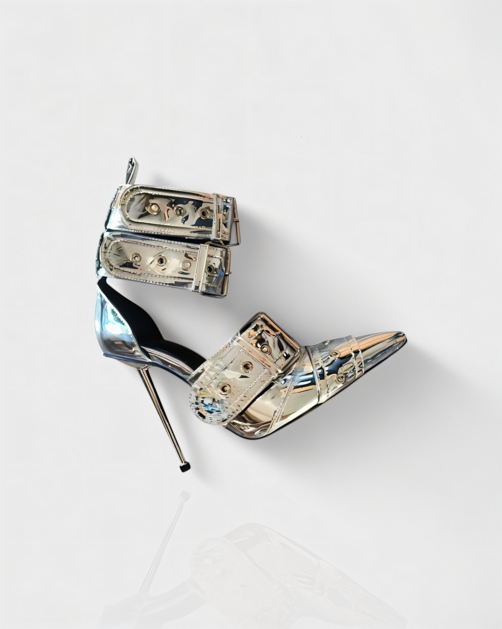 MARILYN Buckle Strap Pointed-Toe Stiletto Heels