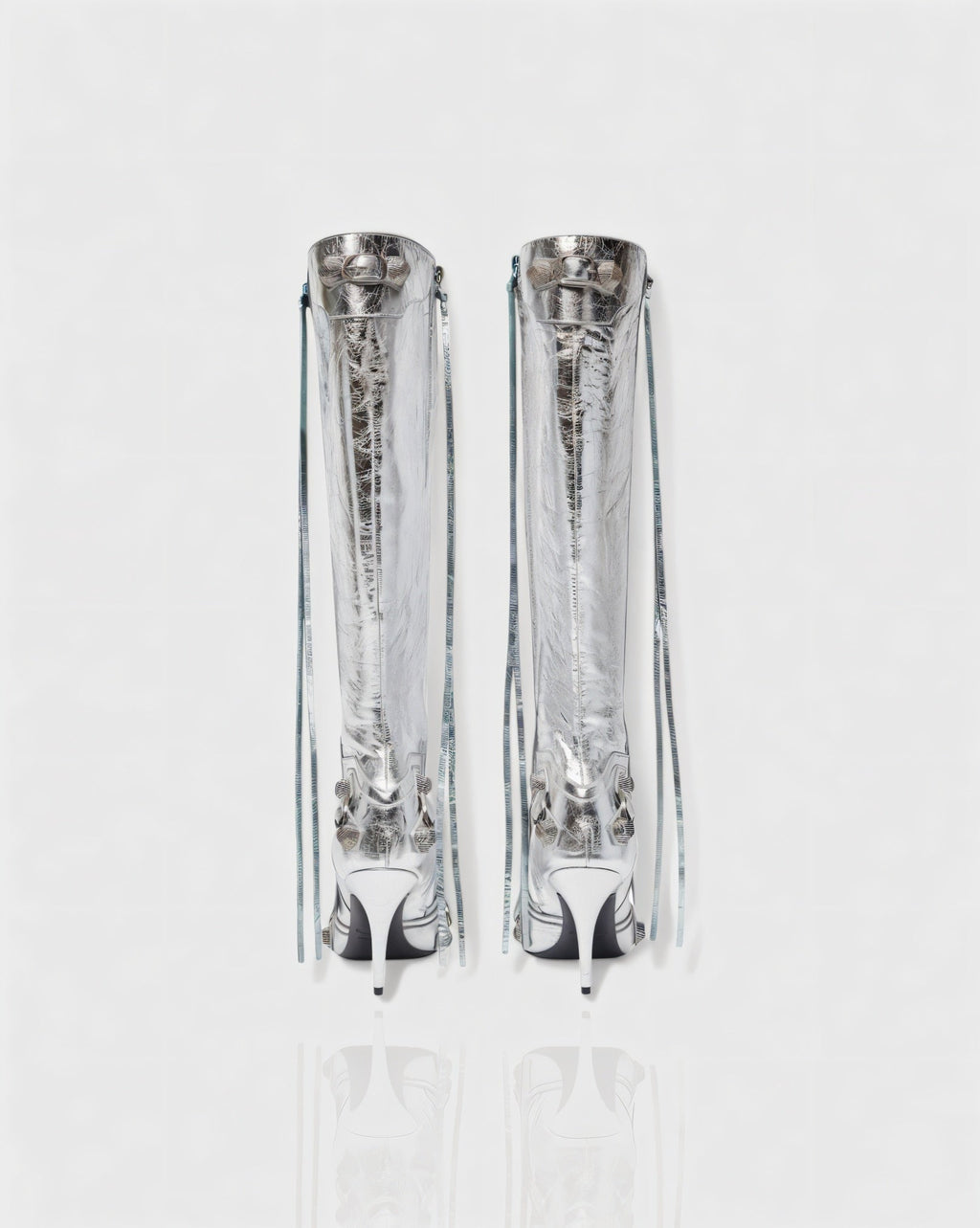 WENA Studded Pointed Toe Knee-High Boots