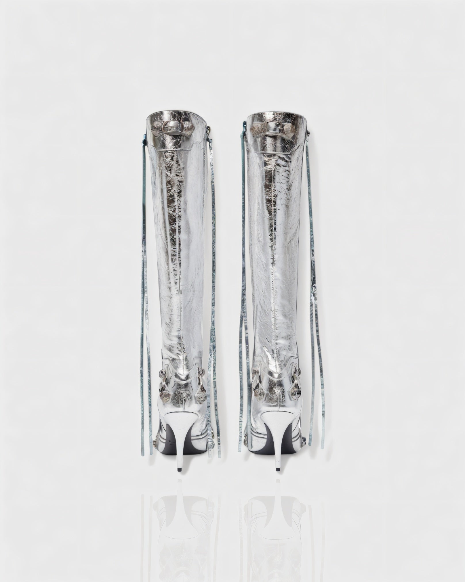 WENA Studded Pointed Toe Knee-High Boots