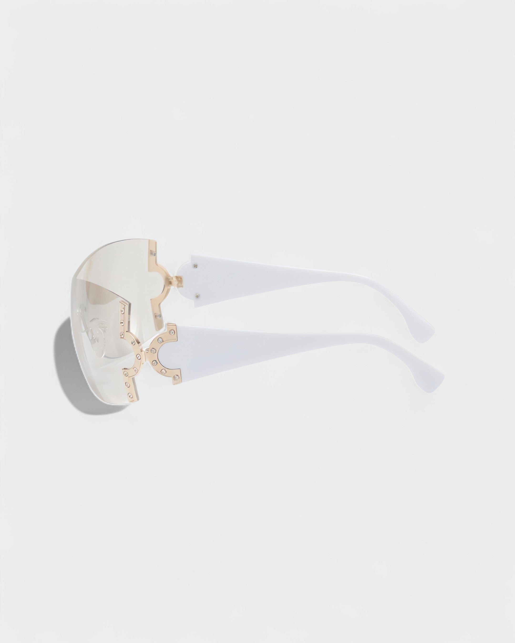 YORAYA Shield Rimless Oversized Sunglasses