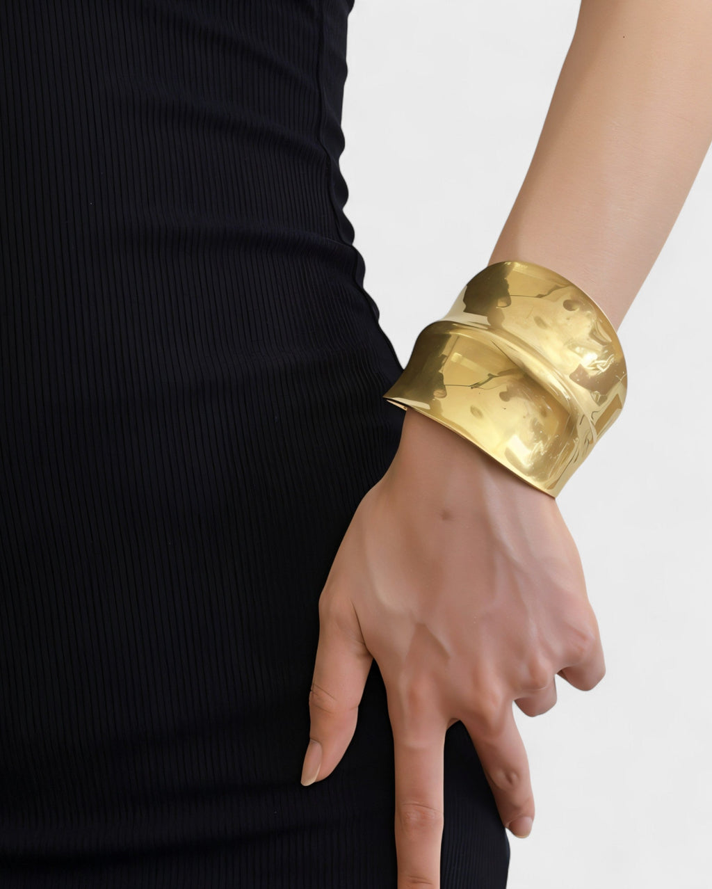Wavy Wide Cuff Bracelet