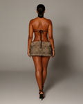 KANYA Faux-Fur Bandeau Top & Mini Skirt Set