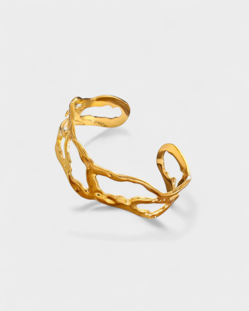 Sculpted Gold Cuff Bracelet