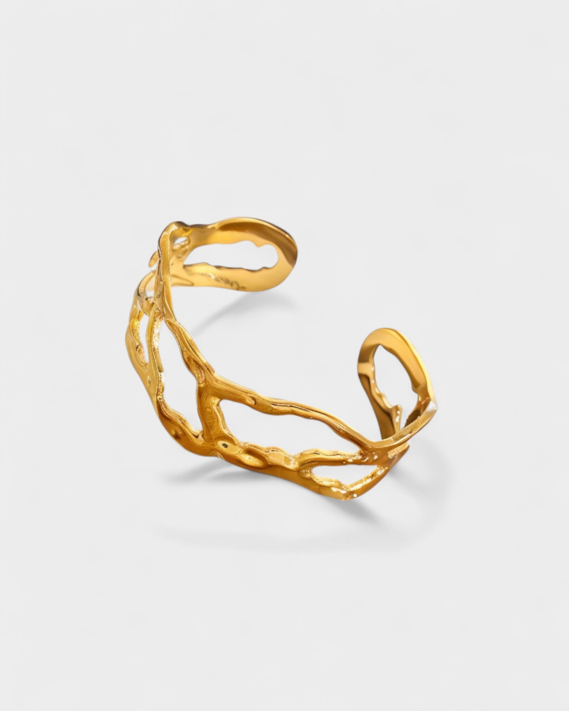 Sculpted Gold Cuff Bracelet