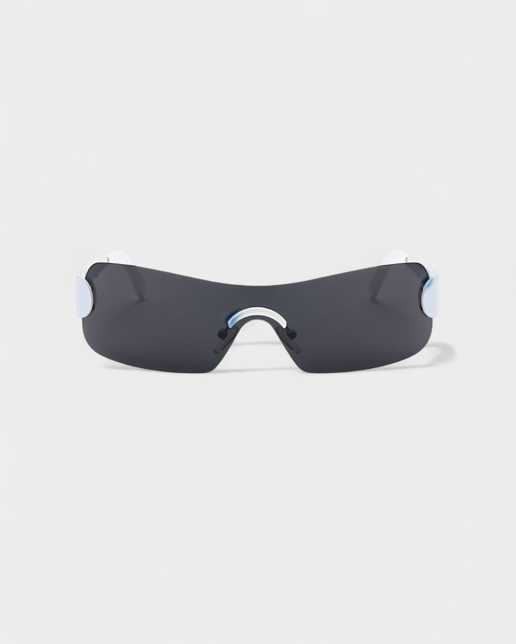 AMORA Circle Embellished Rimless Shield Sunglasses