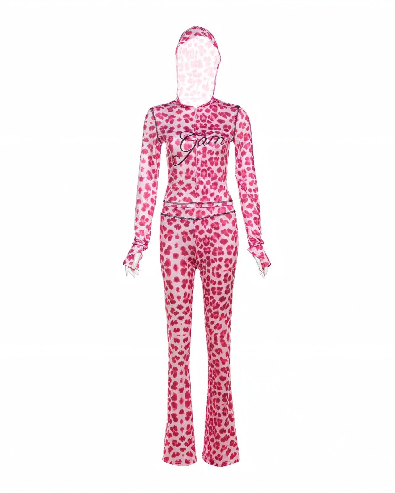 NOA Leopard Zip Up Top & Pants Set