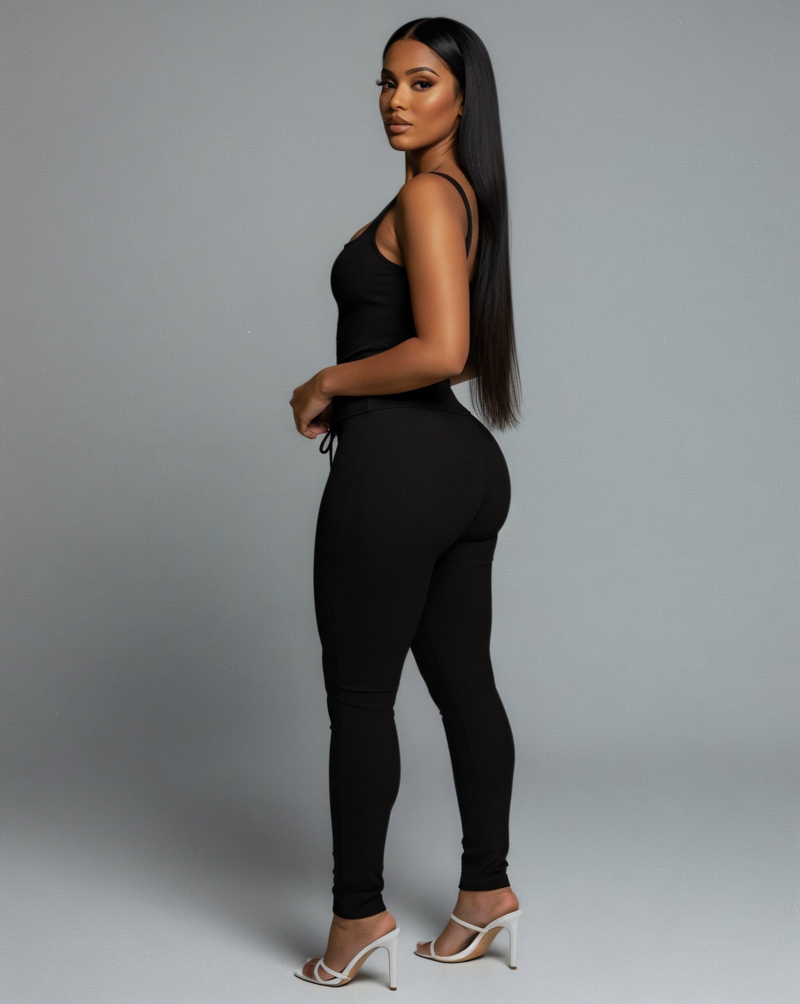 MATILDA Lace Up Top & Capri Pants Set