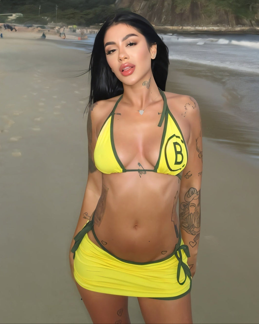 MADISON Varsity Patch Logo 3-Piece Bikini Set