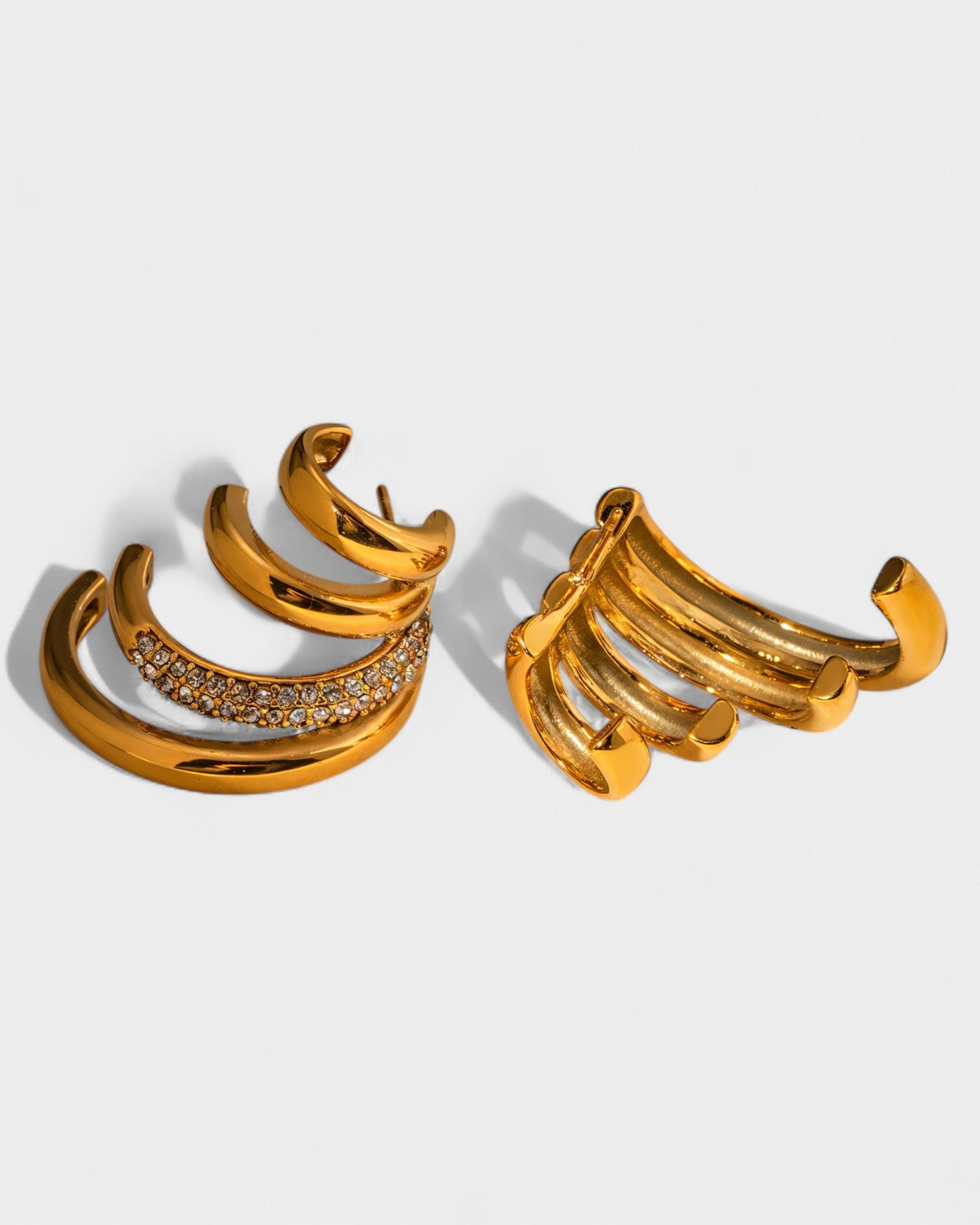 Stud Hoop Crystal Earrings
