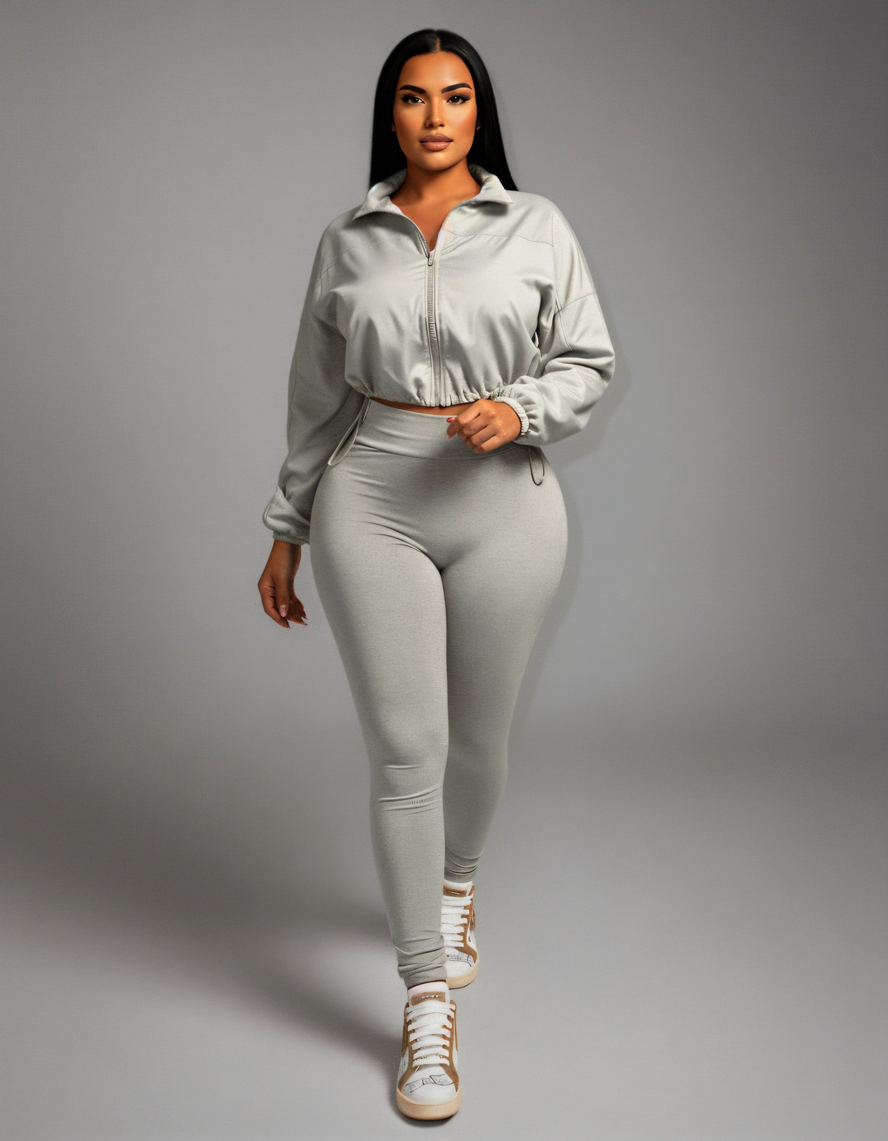 TATUM Cropped Zip Up Jacket & Leggings Set