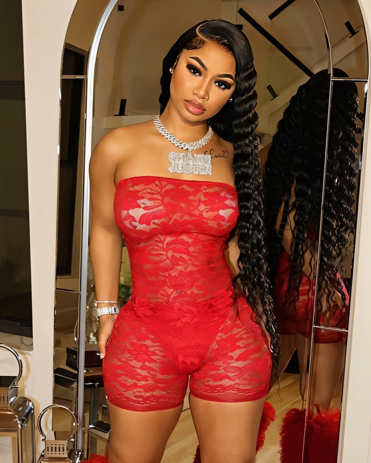 MYNI Lace Romper