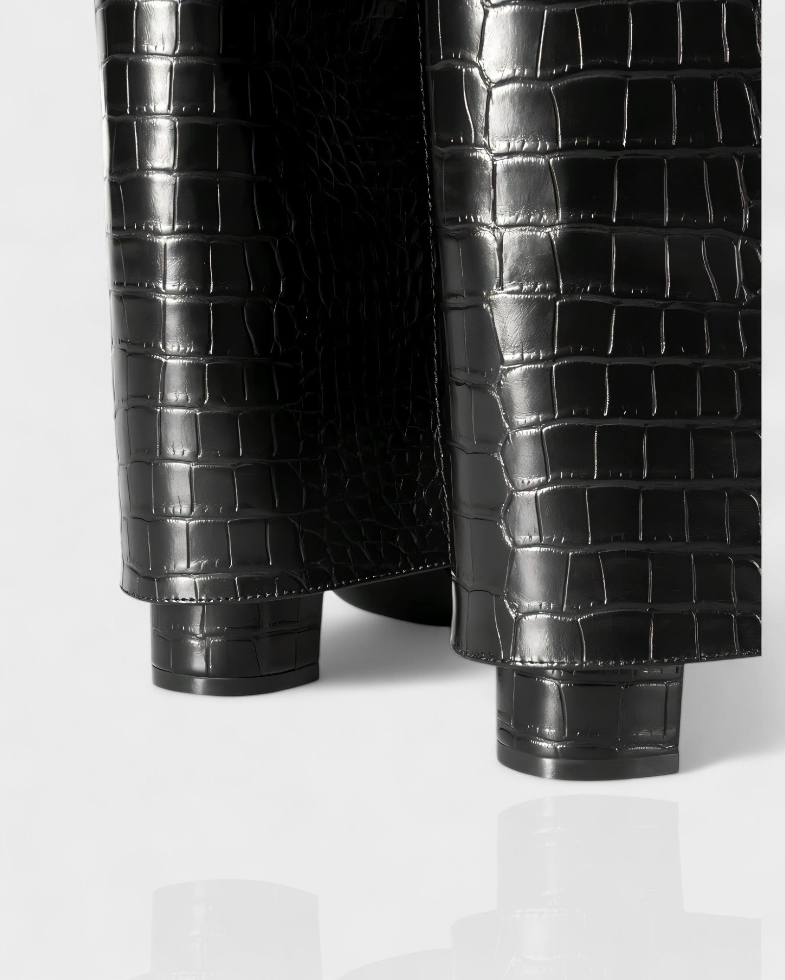MAISY Straight Faux Crocodile Boots