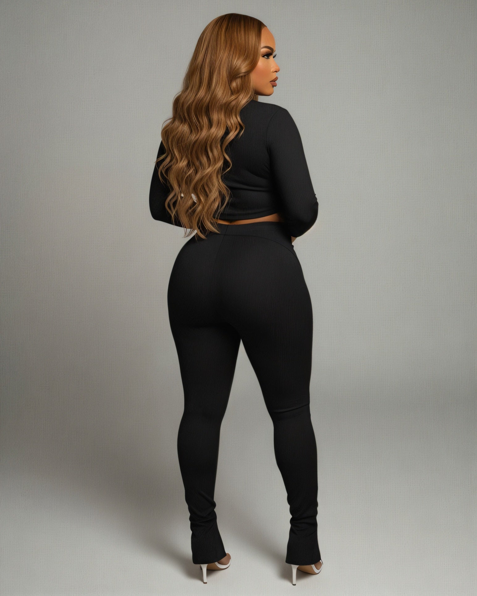 DAVINA Long Sleeve Zip-up Top & Pants Set
