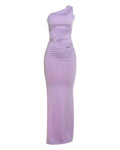 CRYSTAL One-Shoulder Cutout Maxi Dress