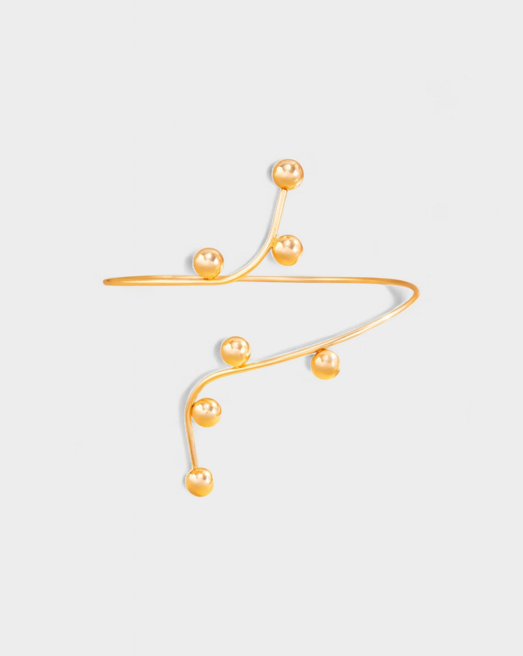 Metal Ball Accent Arm Cuff Bracelet
