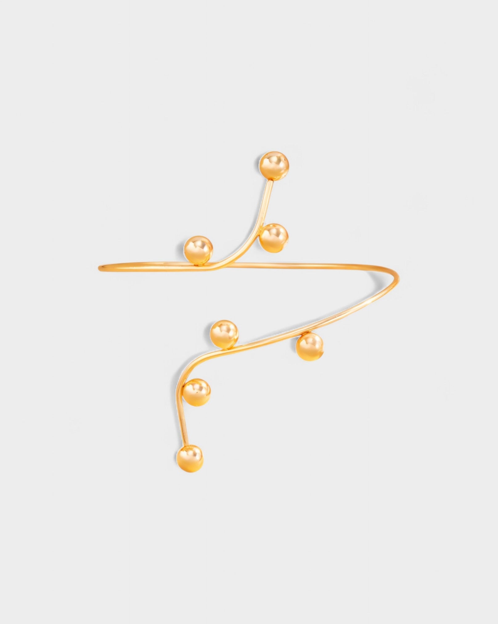 Metal Ball Accent Arm Cuff Bracelet