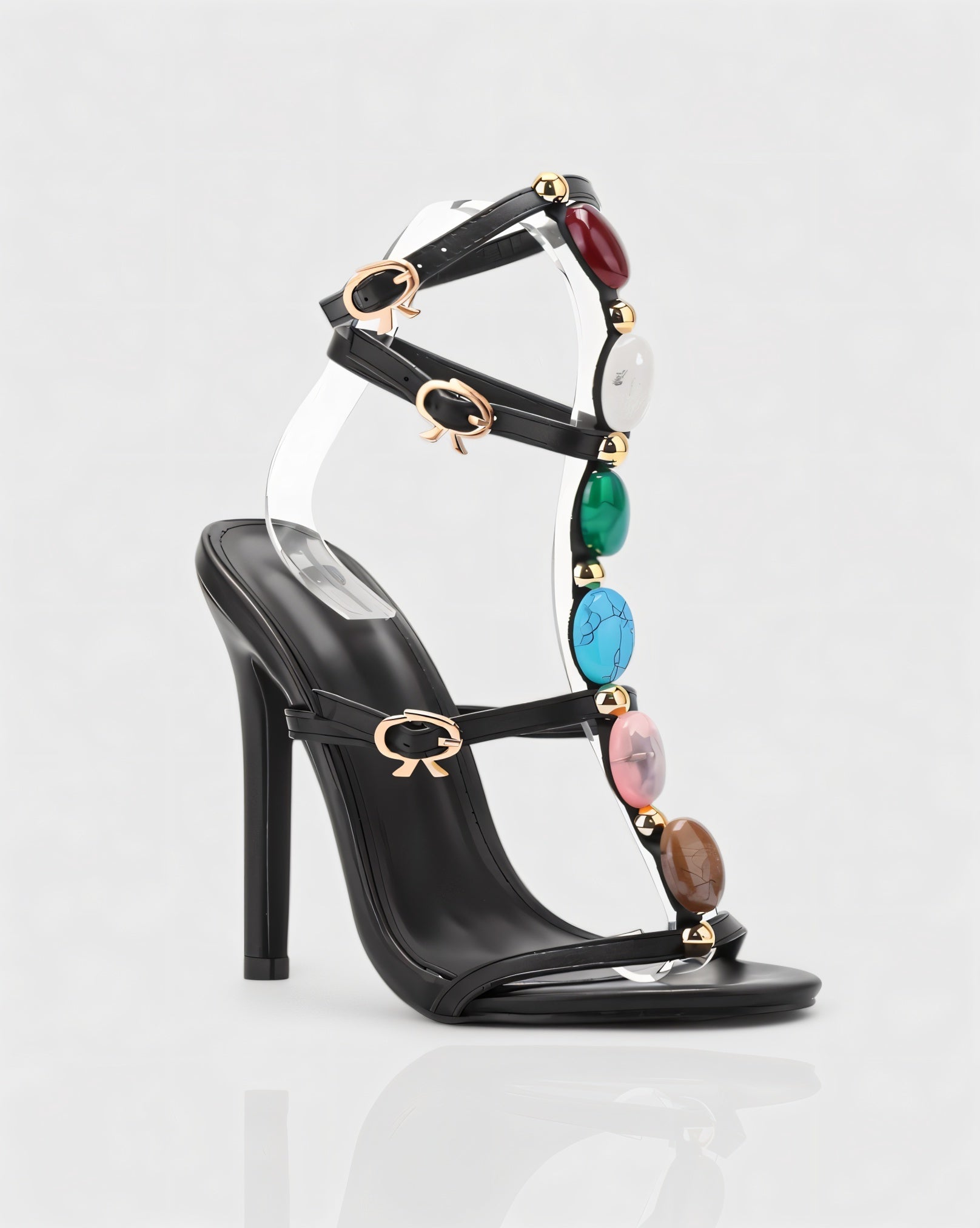 KARA Stiletto Gemstone Heels