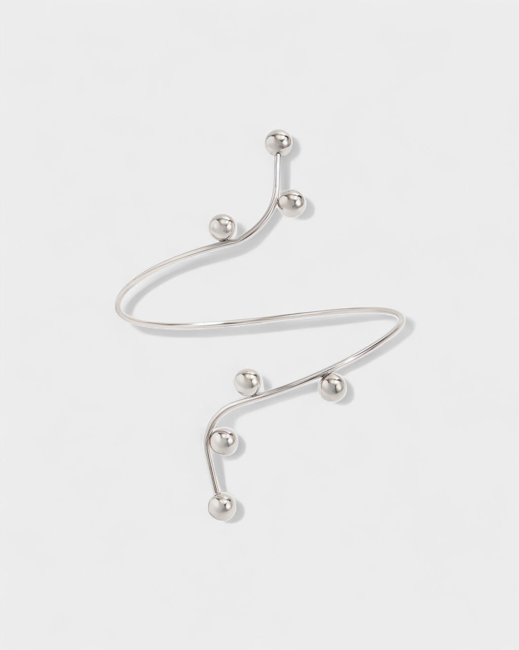 Metal Ball Accent Arm Cuff Bracelet