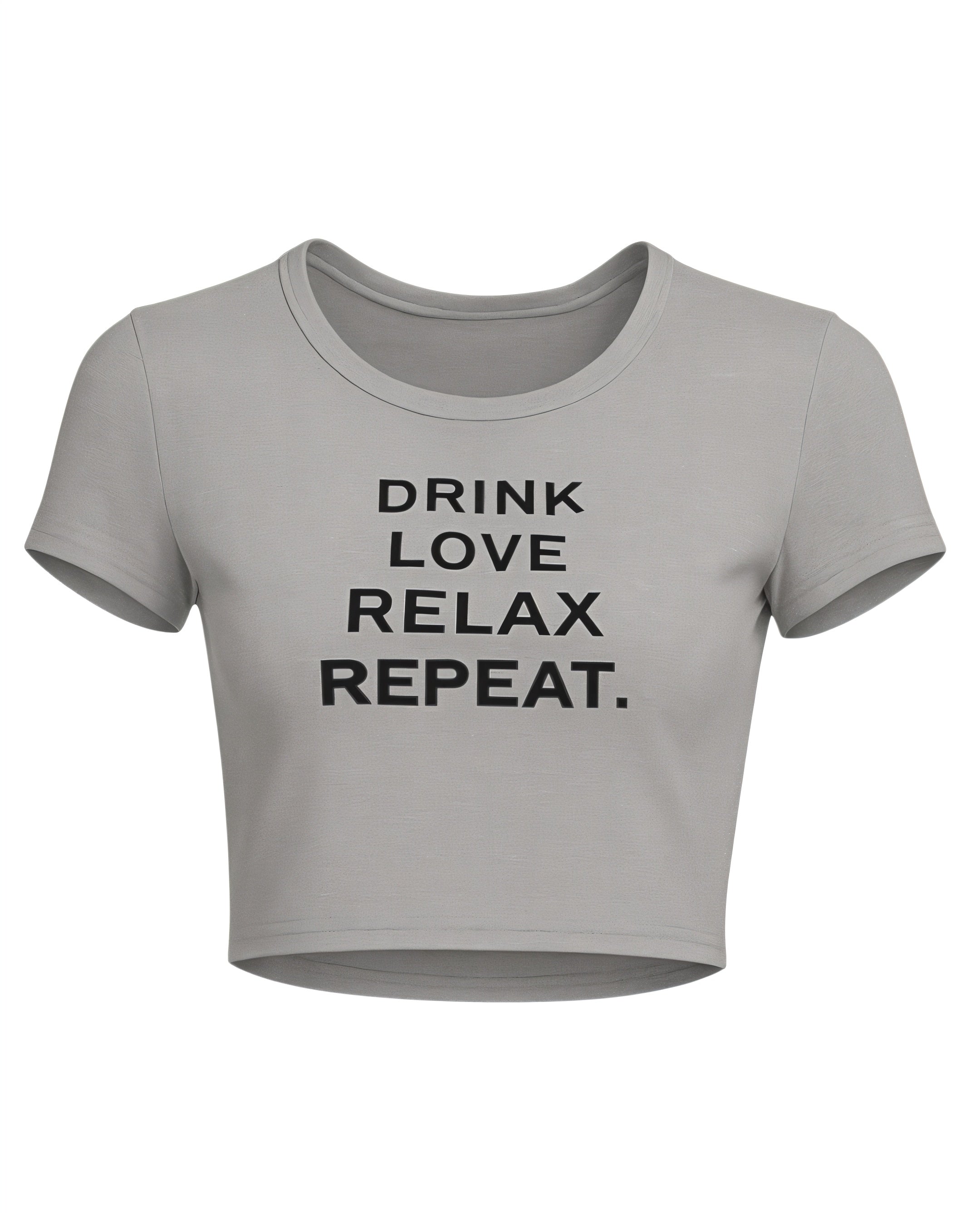 VERONICA Graphic Slogan Crop Top