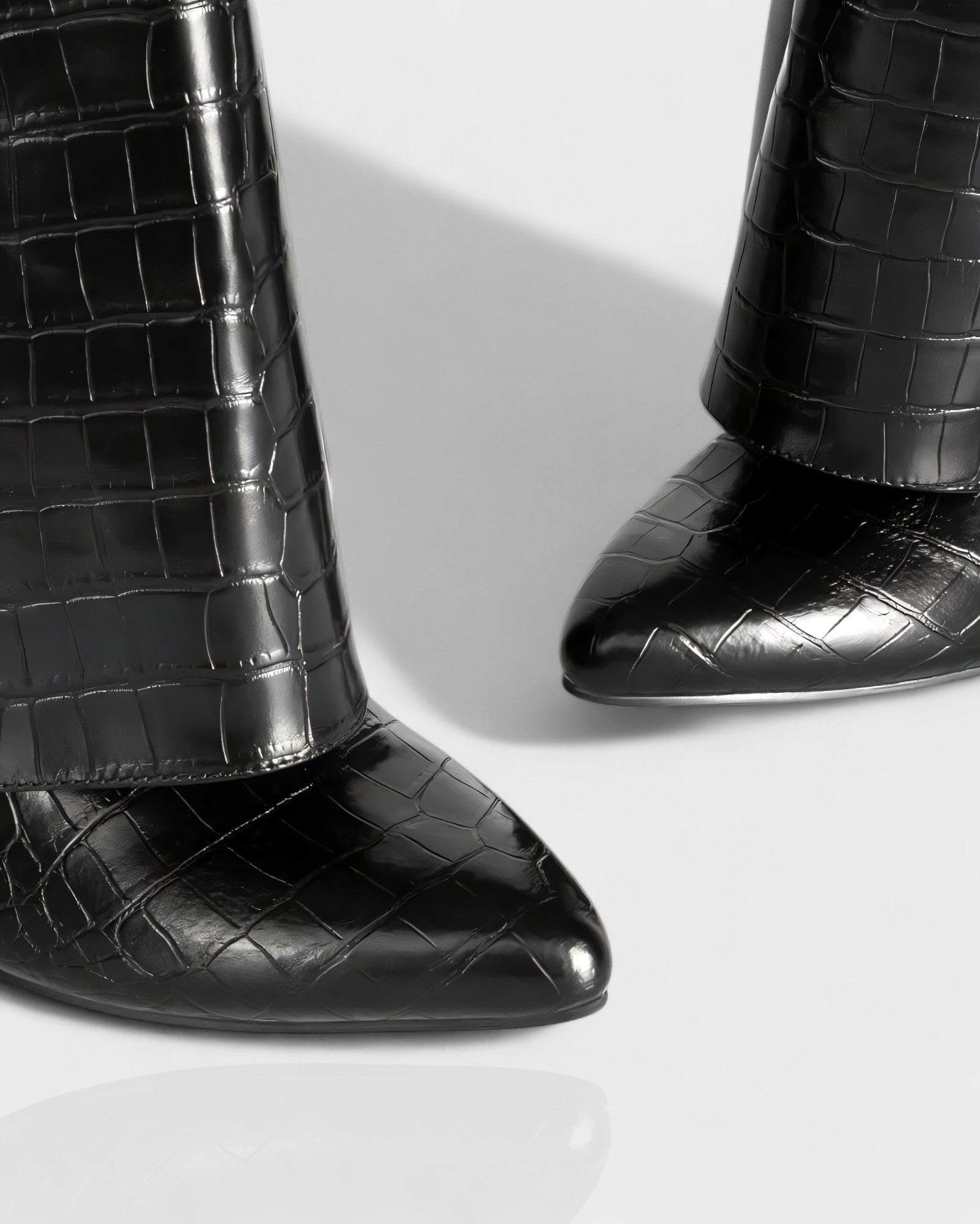 MAISY Straight Faux Crocodile Boots