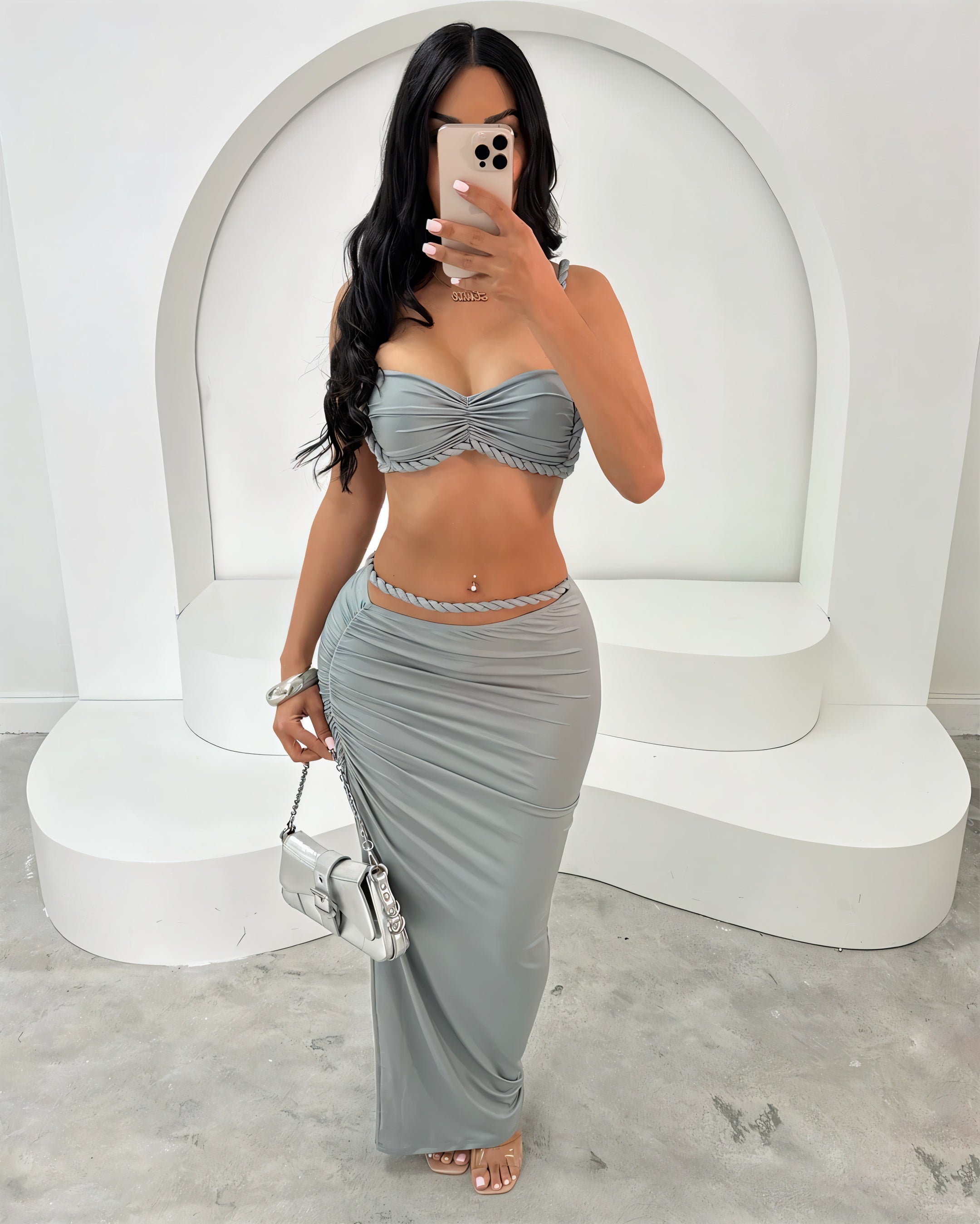 ZAINAH Braided Skirt & Top Set