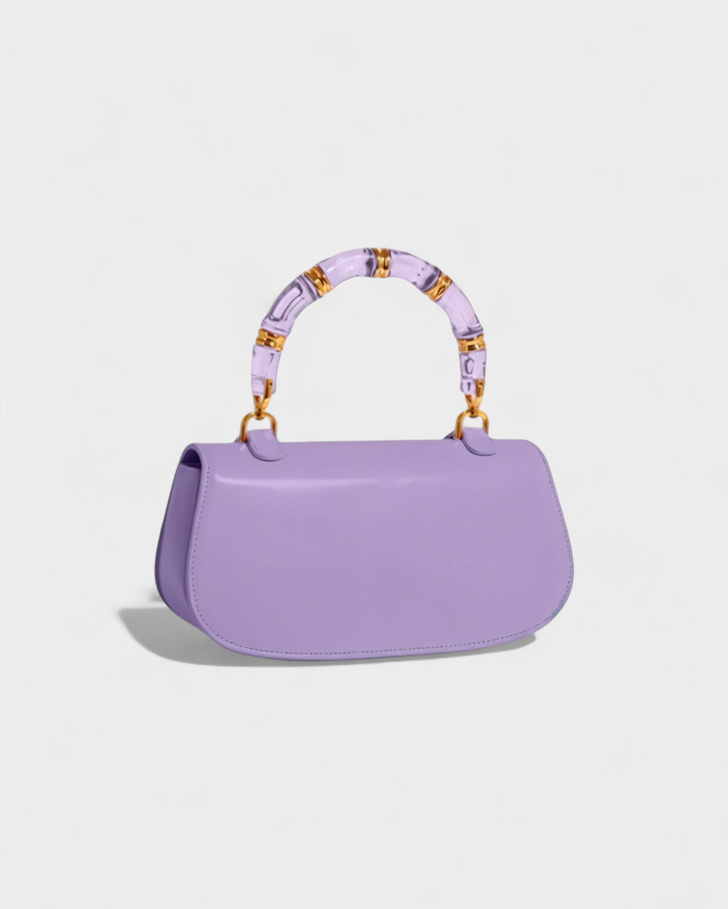 ZARLA Bamboo Handle Faux Leather Bag