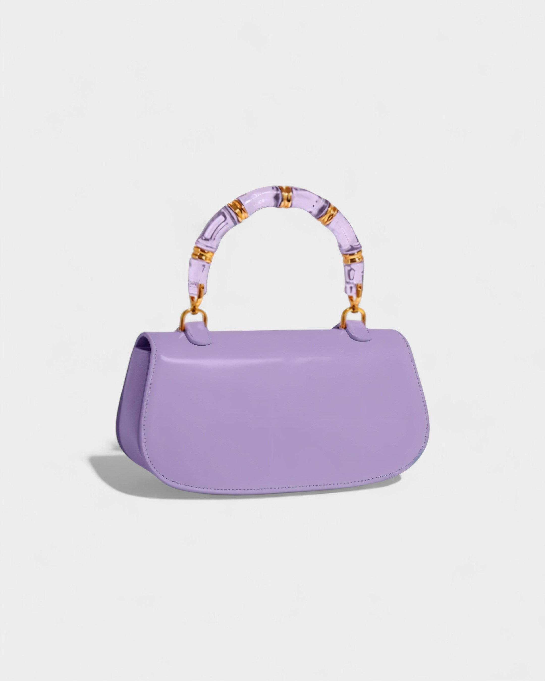 ZARLA Bamboo Handle Faux Leather Bag