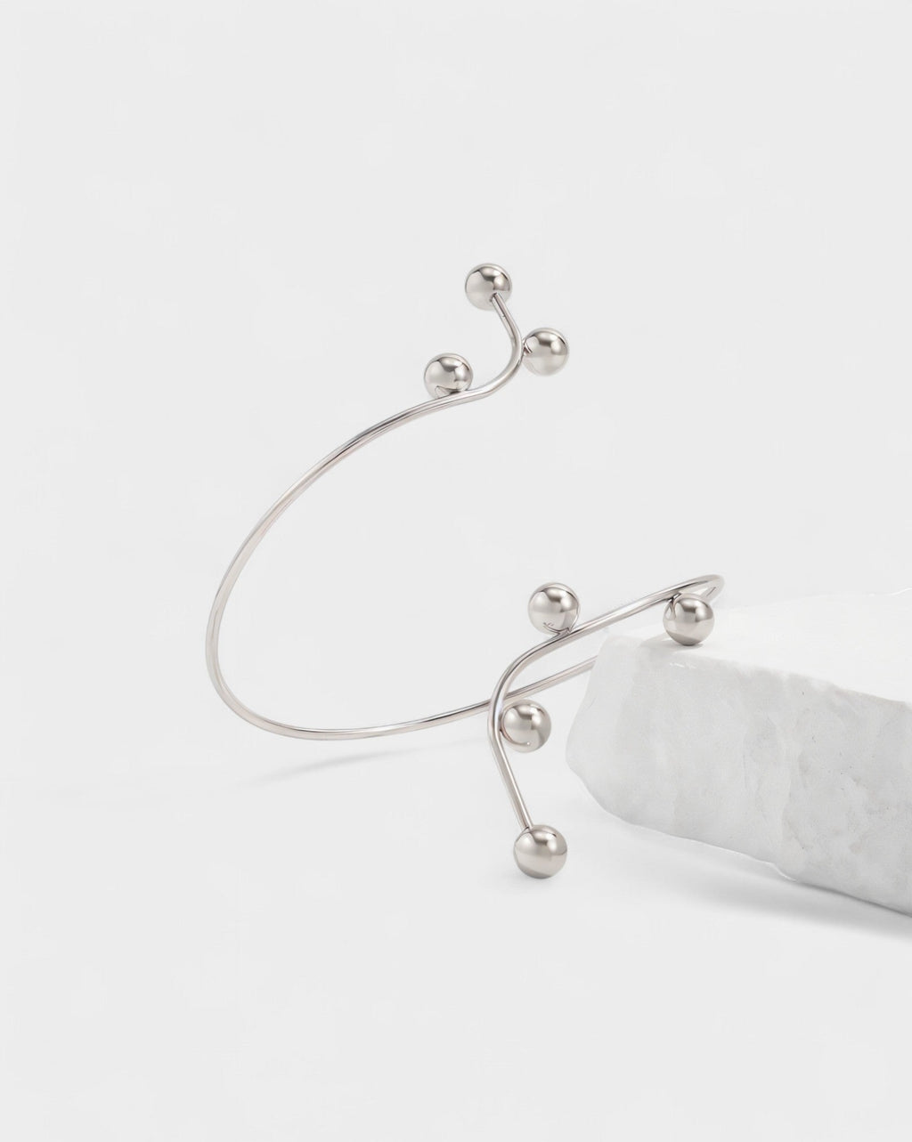 Metal Ball Accent Arm Cuff Bracelet
