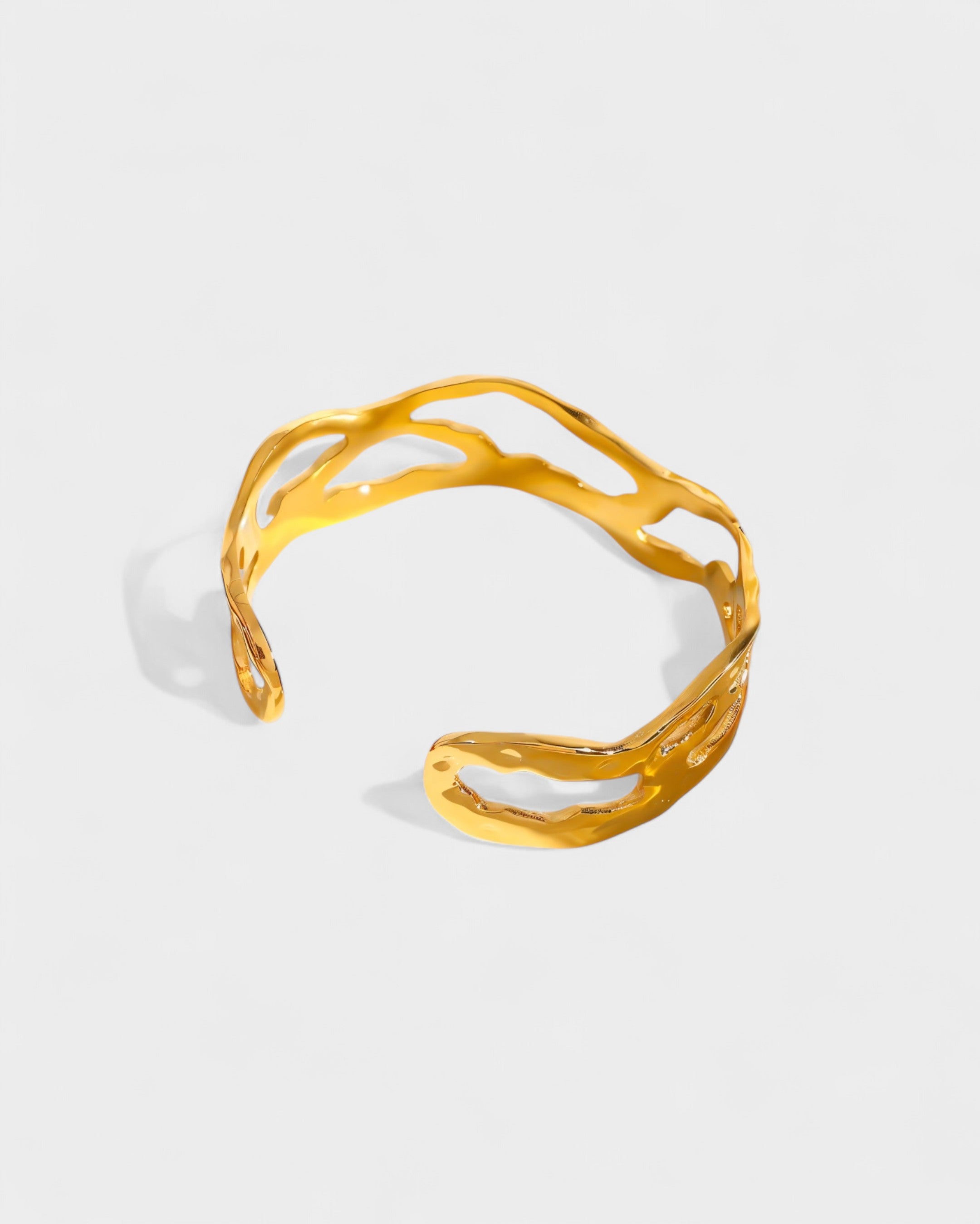 Sculpted Gold Cuff Bracelet