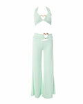 NAYELI Heart-Shaped Buckled Top & Pant Set