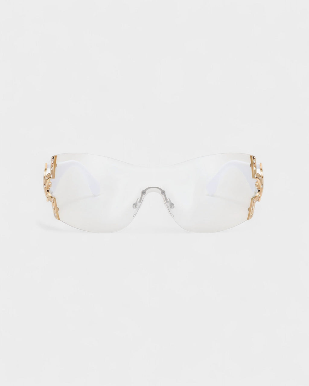 YORAYA Shield Rimless Oversized Sunglasses