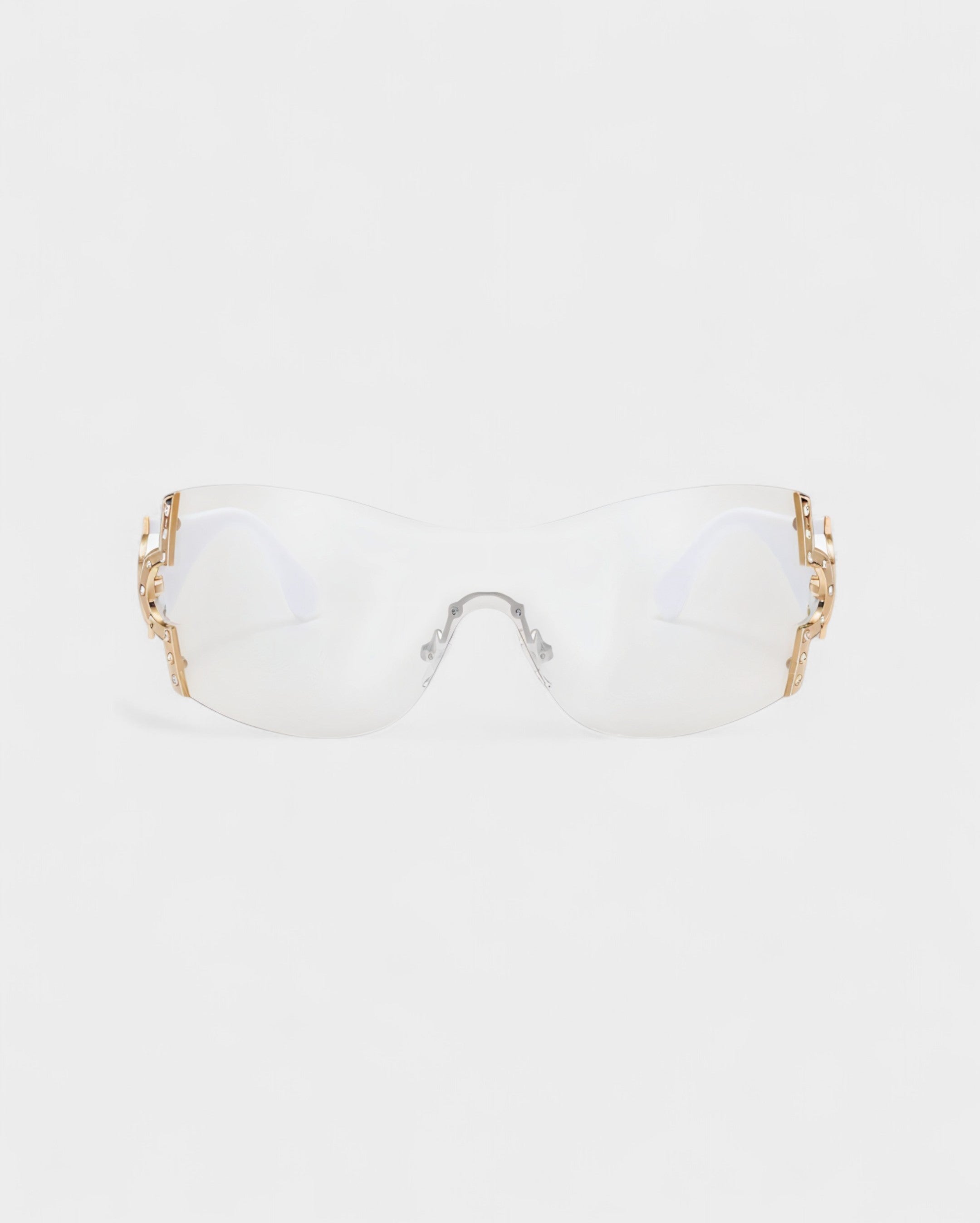 YORAYA Shield Rimless Oversized Sunglasses