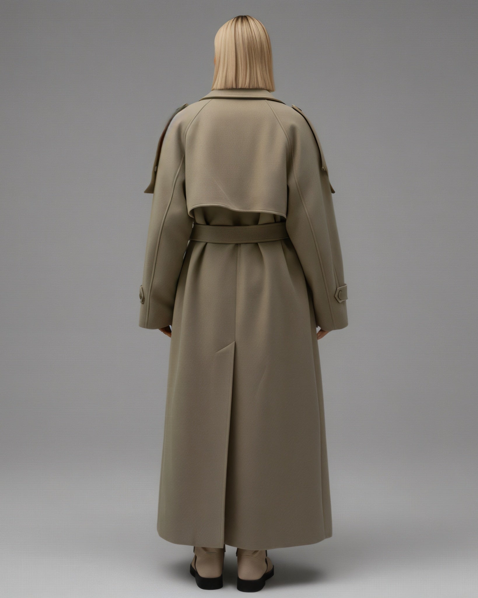AIDA Oversized Drop-Shoulder Wool Coat