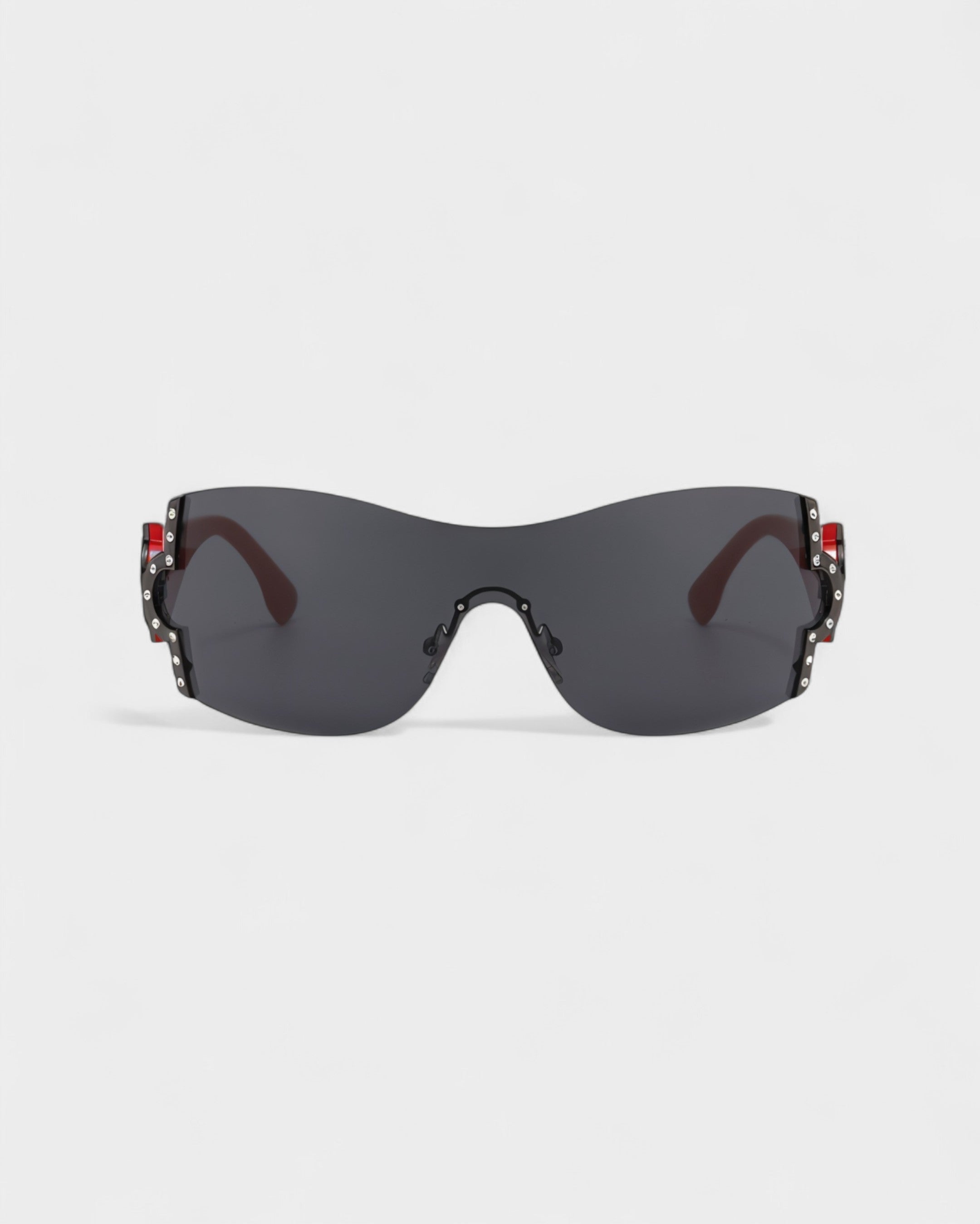 YORAYA Shield Rimless Oversized Sunglasses