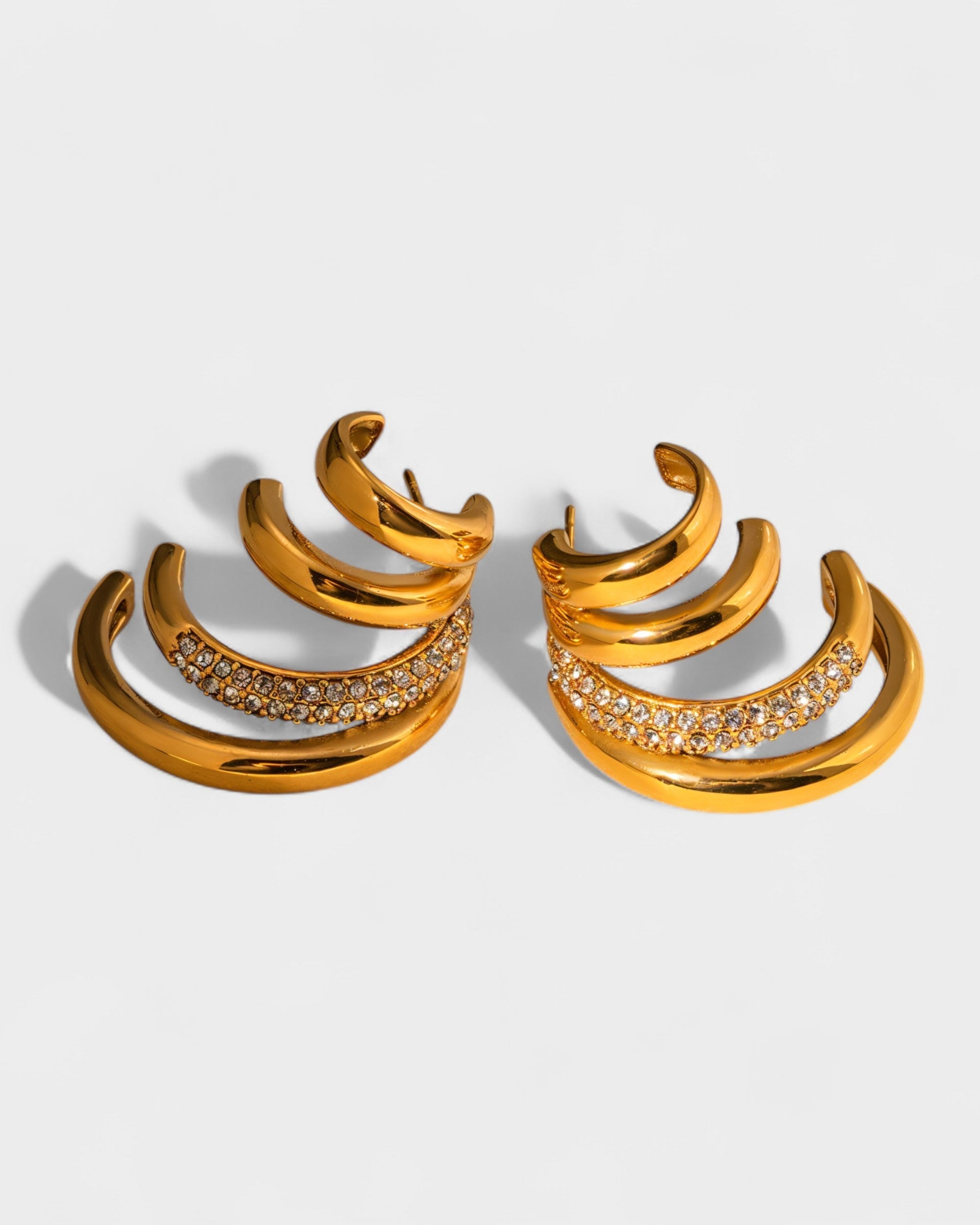 Stud Hoop Crystal Earrings