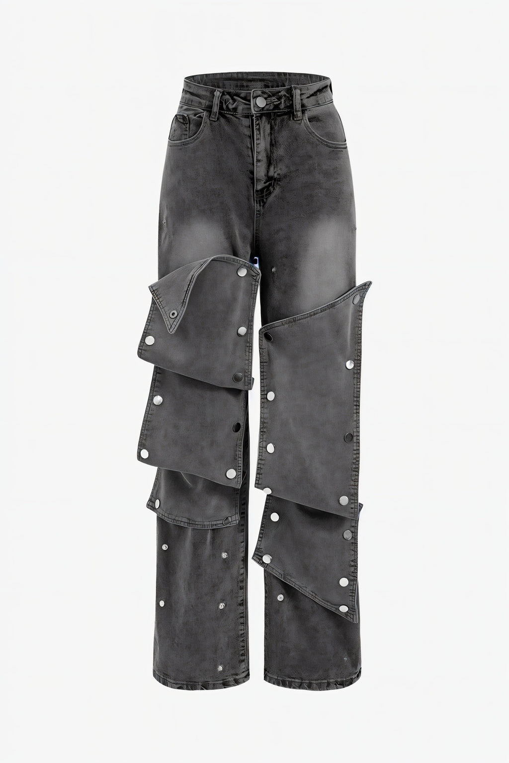 MAEVE Button Baggy Jeans