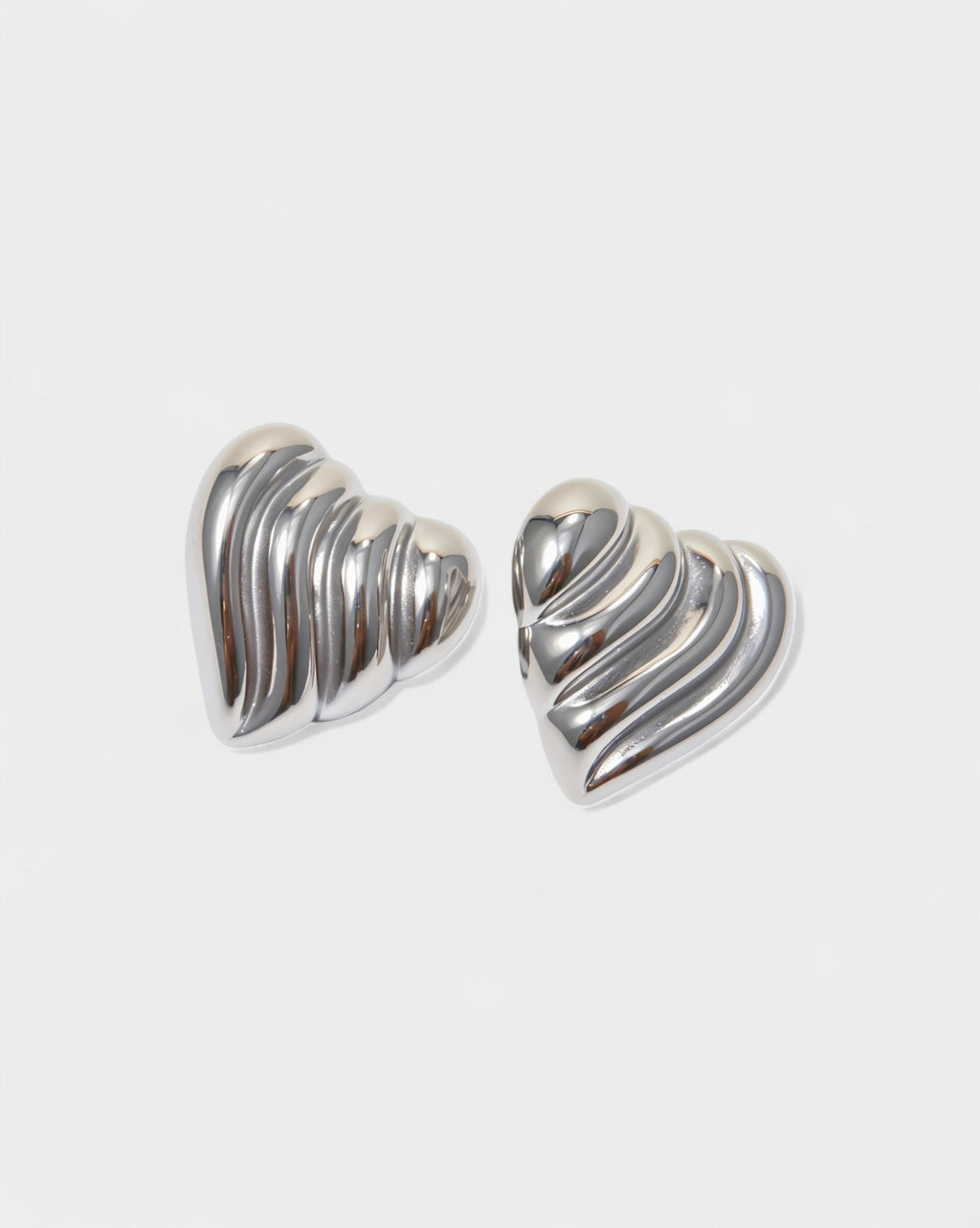 Ruffle Heart Earrings