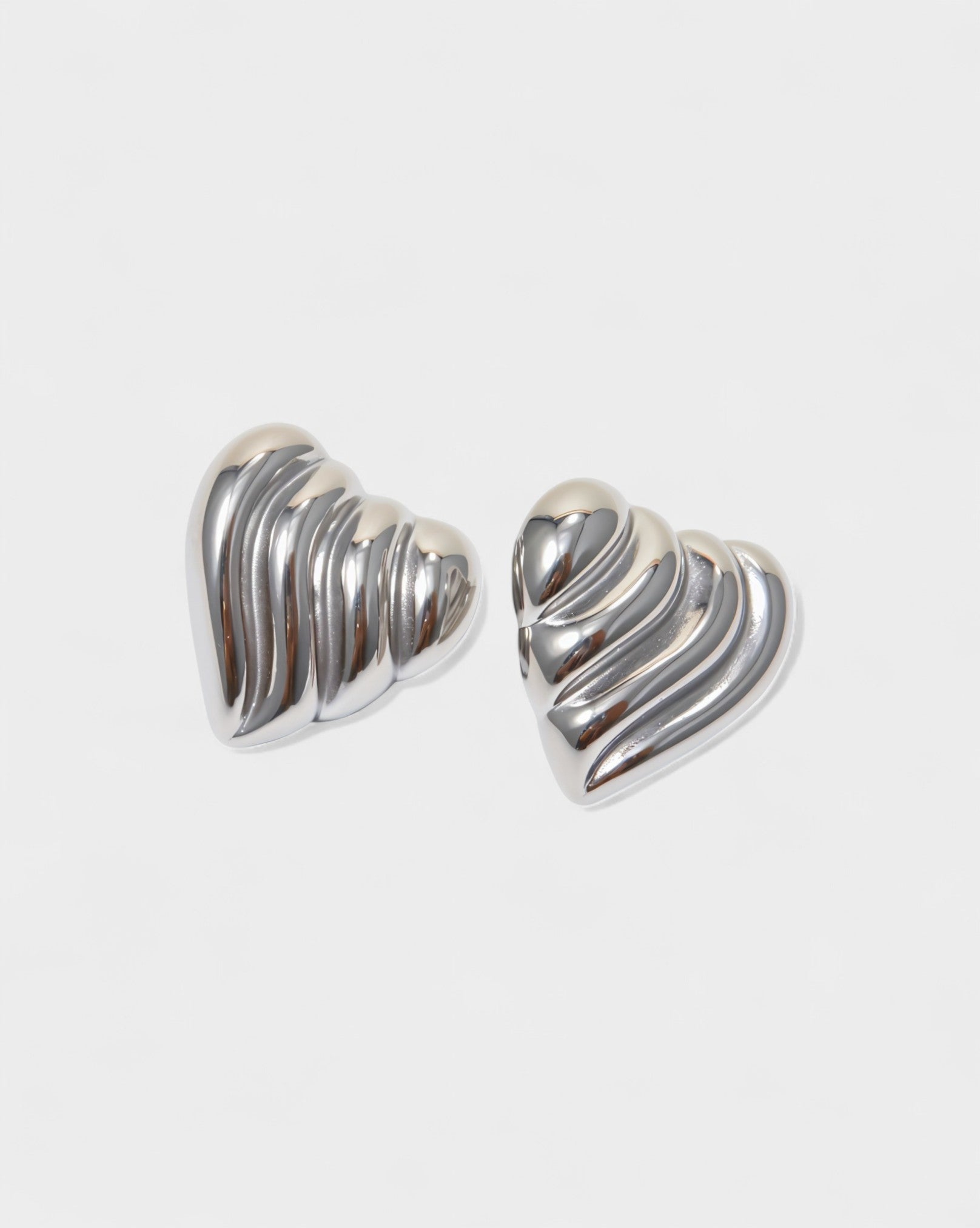 Ruffle Heart Earrings
