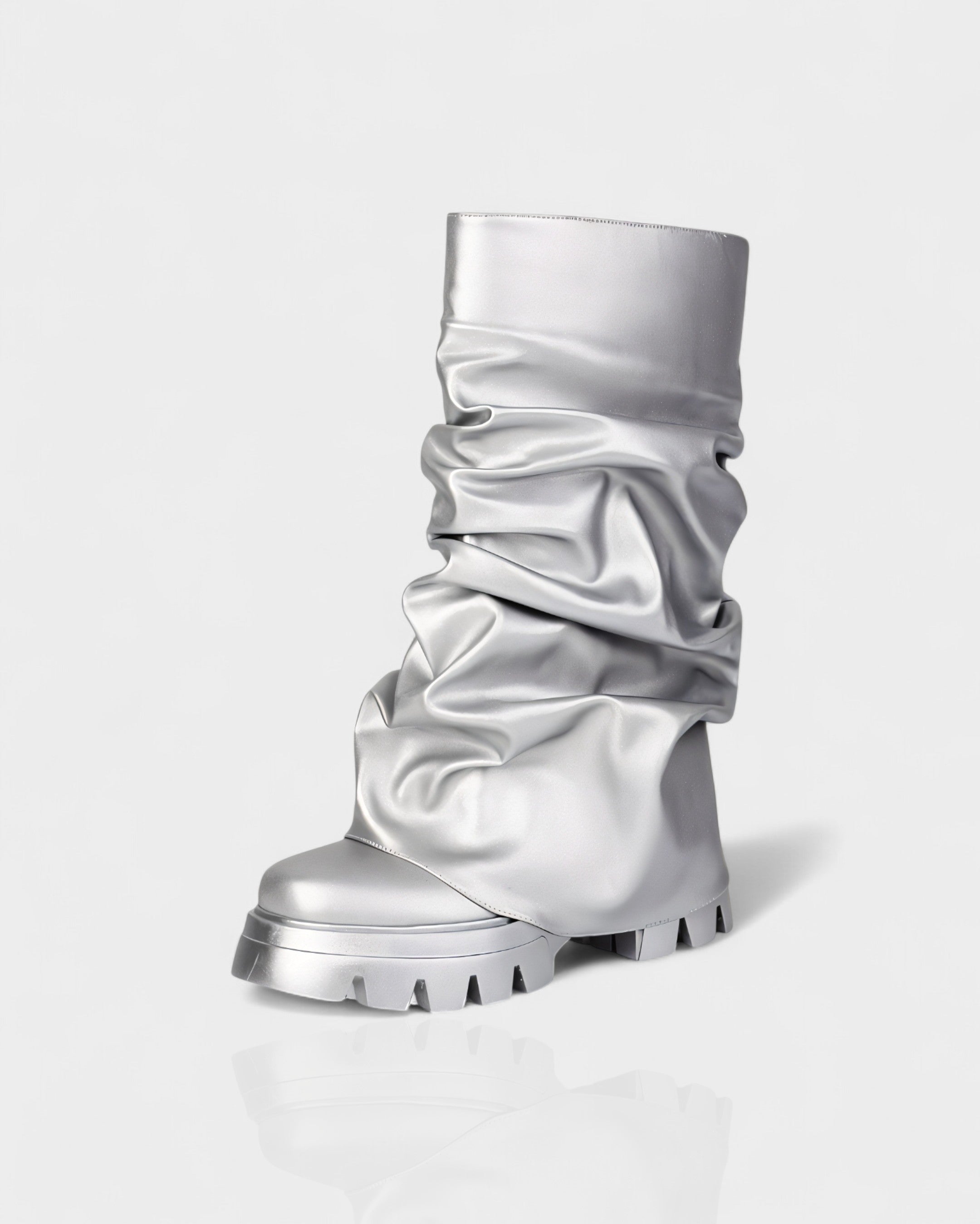 CRISTINA Slouchy Platform Mid-Calf Boots