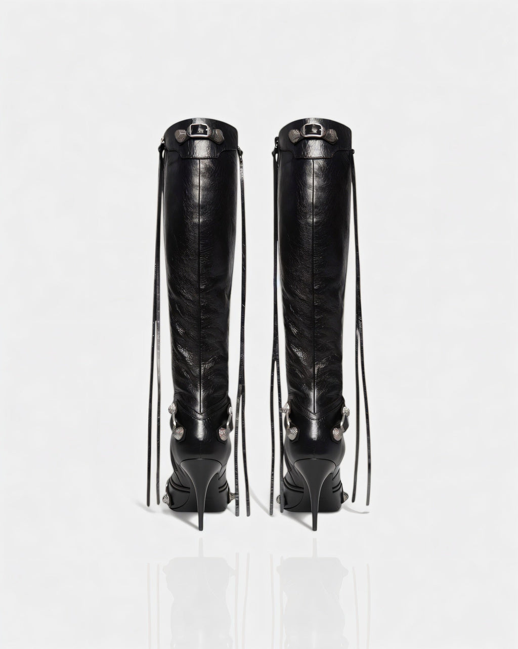 WENA Studded Pointed Toe Knee-High Boots